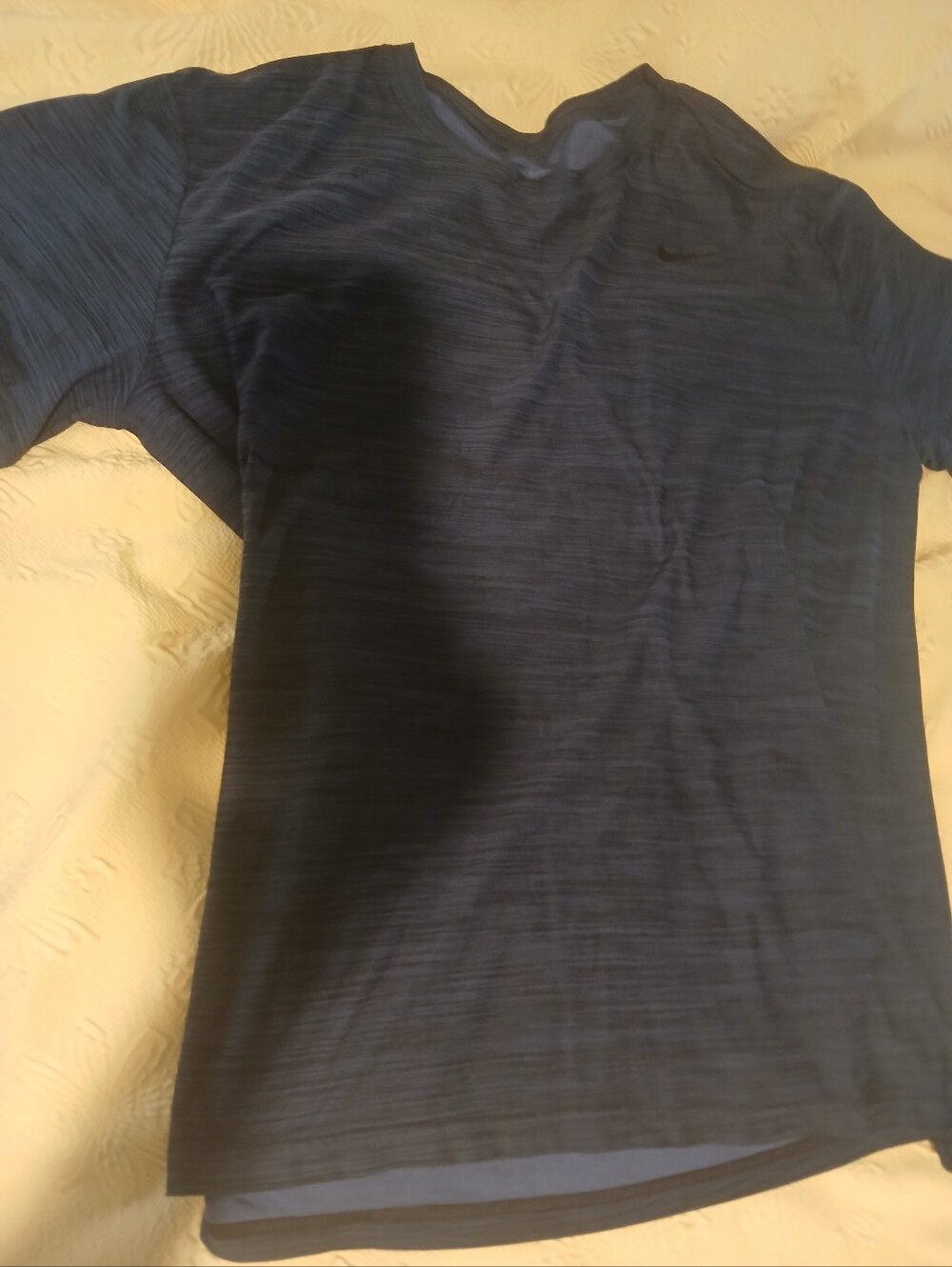 Nike Men's Dark Heather Blue Short-Sleeve Athletic Tee - Picture 2 of 2
